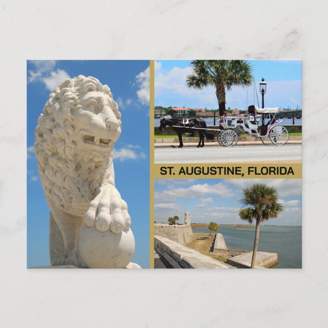 Cartão Postal Views of St. Augustine, Florida (Frente)