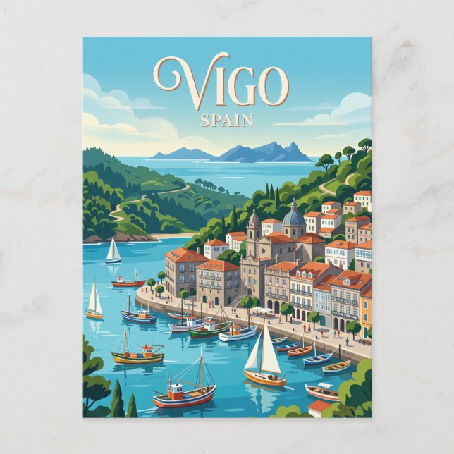 Cartão Postal Vigo, Espanha (Frente)