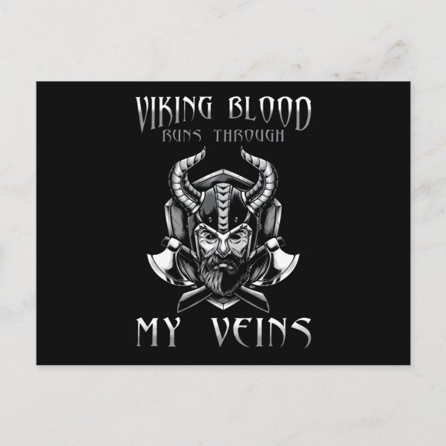 Cartão Postal Viking Blood (Frente)