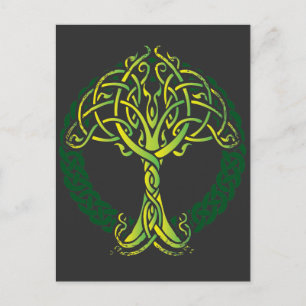 Cartão Postal Viking Celtic Knotwork Tree of Life