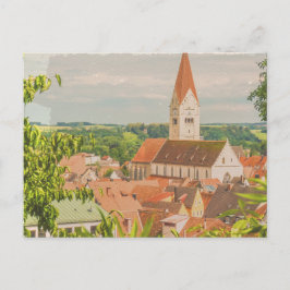 Cartão Postal Vila Alemã de Estilo Vintage