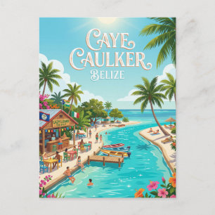 Cartão Postal Vila Caye Caulker Belize