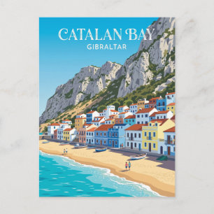 Cartão Postal Vila da Baía Catalã Gibraltar