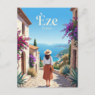 Cartão Postal Vila de Èze França