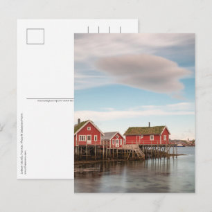 Cartão Postal Vila de Pesca Noruega Lofoten