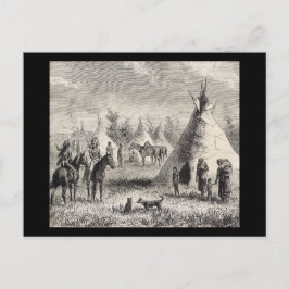Cartão Postal Vila de Sioux, cerca de 1876