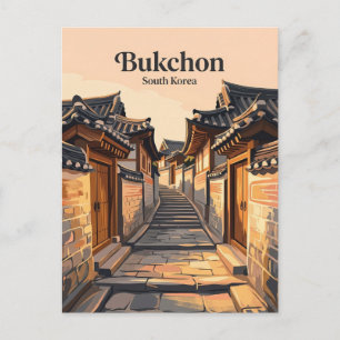 Cartão Postal Vila Hanok de Bukchon Coreia do Sul