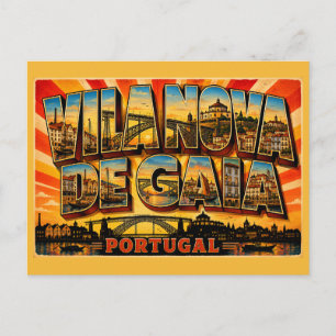 Cartão Postal Vila Nova de Gaia Portugal Frente Ribeirinha