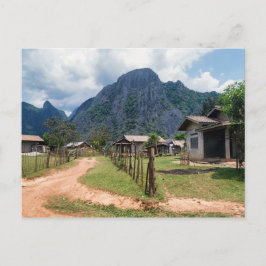 Cartão Postal Vila Rural perto de Vang Vieng, Laos