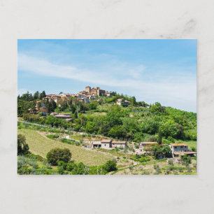 Cartão Postal Vila Tradicional Típica na Toscana - Itália
