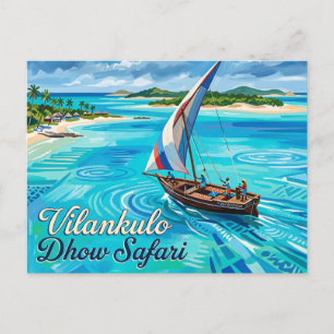 Cartão Postal Vilankulo Dhow Safari Moçambique
