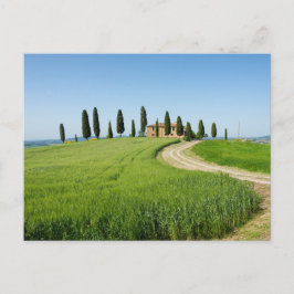 Cartão Postal Villa fazenda com ciprestes na Toscana