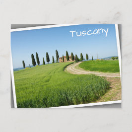 Cartão Postal Villa fazenda com ciprestes na Toscana