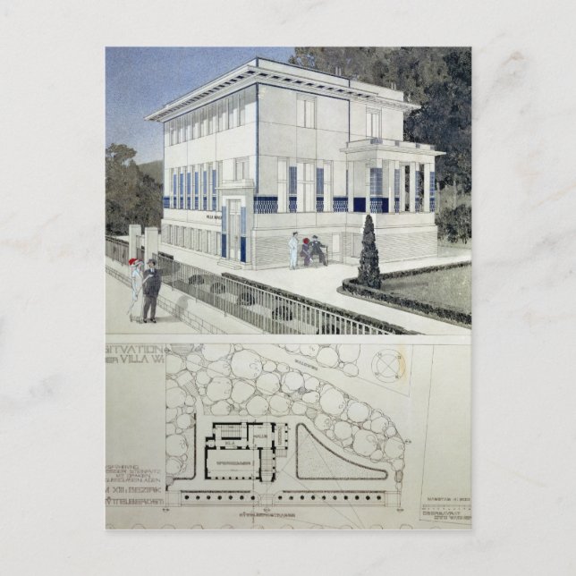 Cartão Postal Villa Wagner, Viena (Frente)