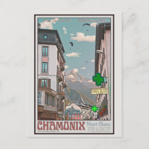 Cartão Postal Village of Chamonix (white)