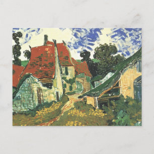Cartão Postal Village Street em Auvers por Vincent van Gogh