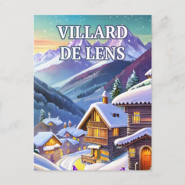 Cartão Postal Villard de Lens : Élégance Alpine dans un Écrin  (Frente)