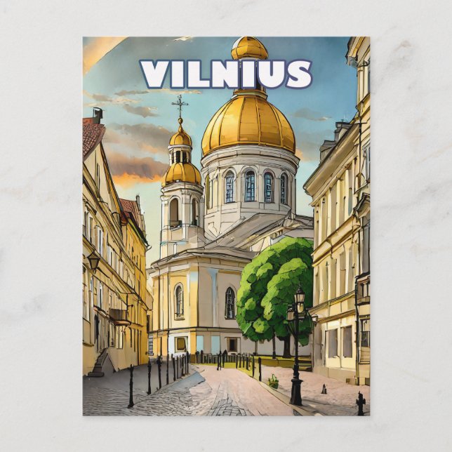 Cartão Postal Vilnius, cœur battant de la Lituanie (Frente)