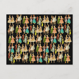 Cartão Postal Vinatge Women's Fashion