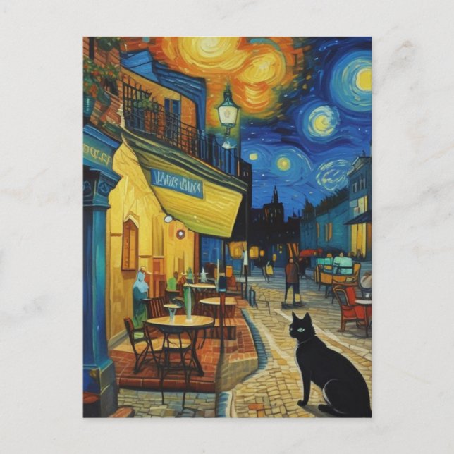 Cartão Postal Vincent Cat Gogh (Frente)