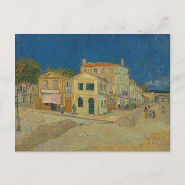 Cartão Postal VINCENT VAN GOGH - A casa amarela 1888 (Frente)