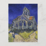 Cartão Postal Vincent Van Gogh - A Igreja em Auvers<br><div class="desc">Pintura famosa da bela igreja por um dos artistas mais famosos do mundo</div>