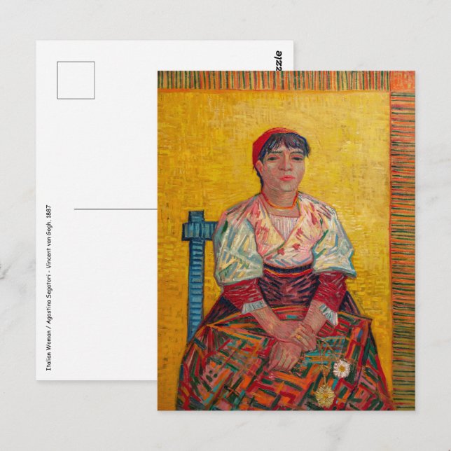 Cartão Postal Vincent Van Gogh - A Mulher Italiana (Frente/Verso)
