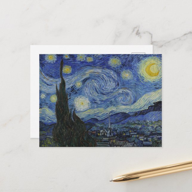 Cartão Postal Vincent Van Gogh, A Noite Estrelada (Frente/Verso In Situ)