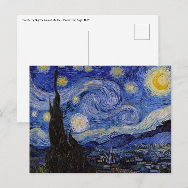 Cartão Postal Vincent Van Gogh - A noite estrelada (Frente/Verso)