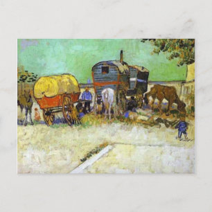 Cartão Postal vincent van gogh- as caravanas - campo cigano pert