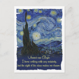 Cartão Postal Vincent van Gogh As estrelas me fazem sonhar CC077
