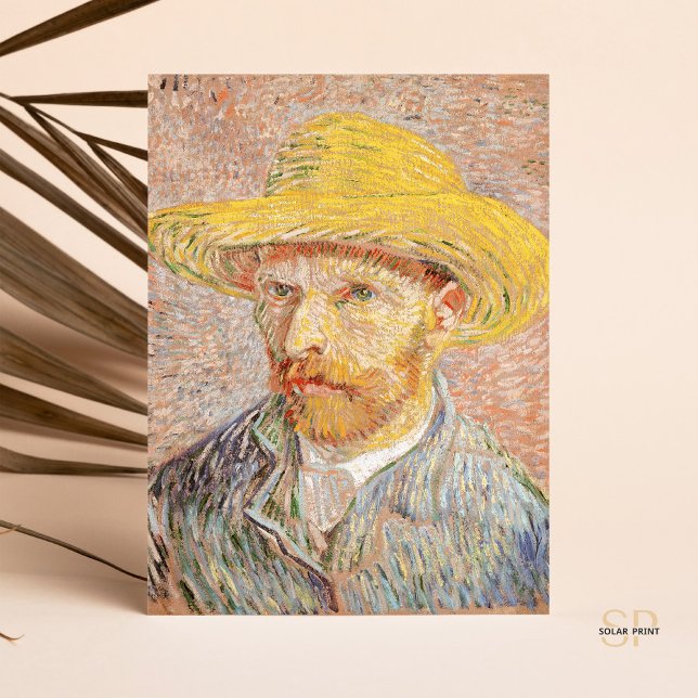 Cartão Postal Vincent van Gogh - Autoretrato Palha Rosa (Criador carregado)