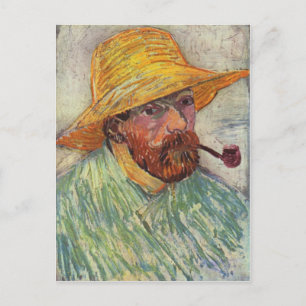 Cartão Postal Vincent Van Gogh Autoretrato Pipe