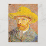 Cartão Postal Vincent Van Gogh autorretrato com arte de chapéu d<br><div class="desc">Vincent Van Gogh autorretrato com palha Chapéu Bela Arte</div>