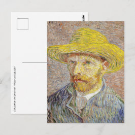 Cartão Postal Vincent van Gogh - Autorretrato com Chapéu de Palh
