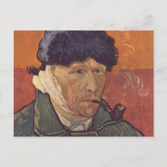 Cartão Postal Vincent Van Gogh - Autorretrato com Orelha Bandada (Frente)