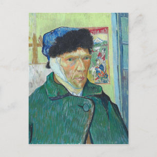 Cartão Postal Vincent Van Gogh autorretrato com Orelha Bandada