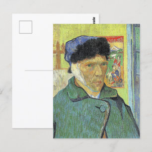 Cartão Postal Vincent van Gogh, autorretrato com Orelha Bandada,