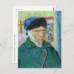 Cartão Postal Vincent van Gogh - Autorretrato com ouvido colado<br><div class="desc">Autorretrato com ouvido curativo - Vincent van Gogh,  1889</div>