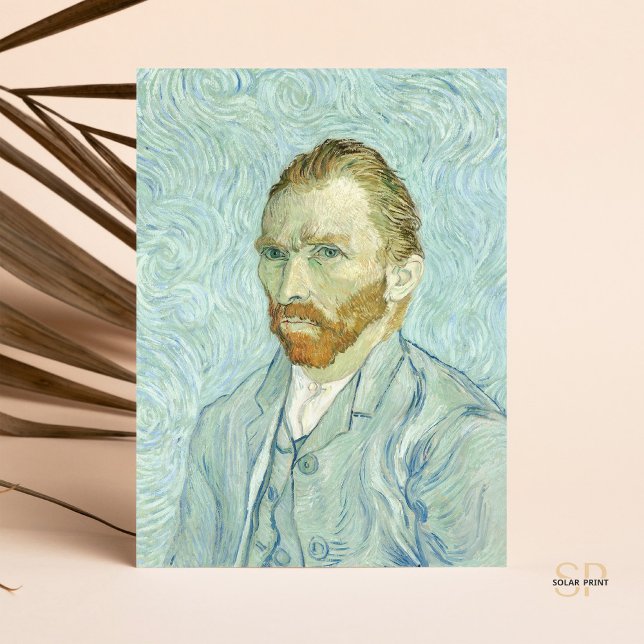 Cartão Postal Vincent Van Gogh autorretrato de 1889 pintura azul (Criador carregado)
