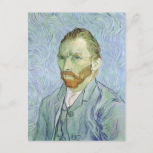 Cartão Postal Vincent van Gogh - autorretrato de Van Gogh em azu