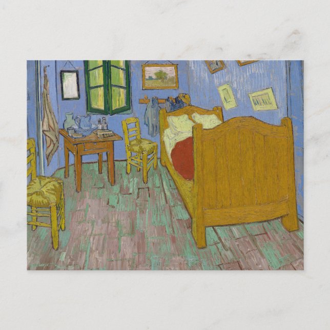 Cartão Postal Vincent Van Gogh Bedroom Painting (Frente)
