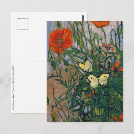 Cartão Postal Vincent van Gogh - Borboletas e papagaios