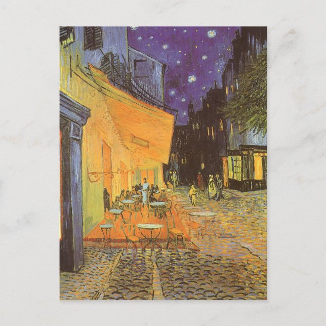 Cartão Postal Vincent van Gogh - Cafe Terrace à Noite (Frente)