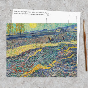 Cartão Postal Vincent van Gogh - Campo com Agricultores a Lavar