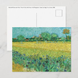 Cartão Postal Vincent van Gogh - Campo com irlandeses perto de A