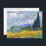 Cartão Postal Vincent Van Gogh - Campo de Trigo com Cipras<br><div class="desc">Campo de trigo com ciprestes/Champ de ble avec cypres - Vincent Van Gogh,  setembro de 1889</div>