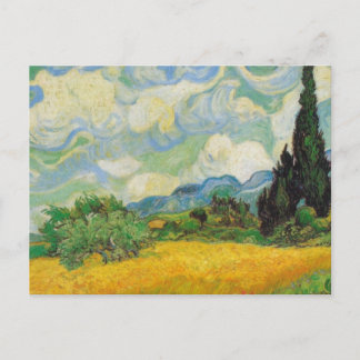 Cartão Postal Vincent Van Gogh - Campo de Trigo com Cipras