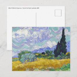 Cartão Postal Vincent Van Gogh - Campo de Trigo com Ciprestes