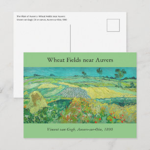 Cartão Postal Vincent van Gogh - Campos de Trigo perto de Auvers